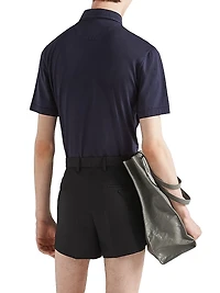 Short-Sleeved Cotton Polo Shirt