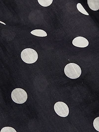 Tuck Belted Polka Dot Wide-Leg Pant