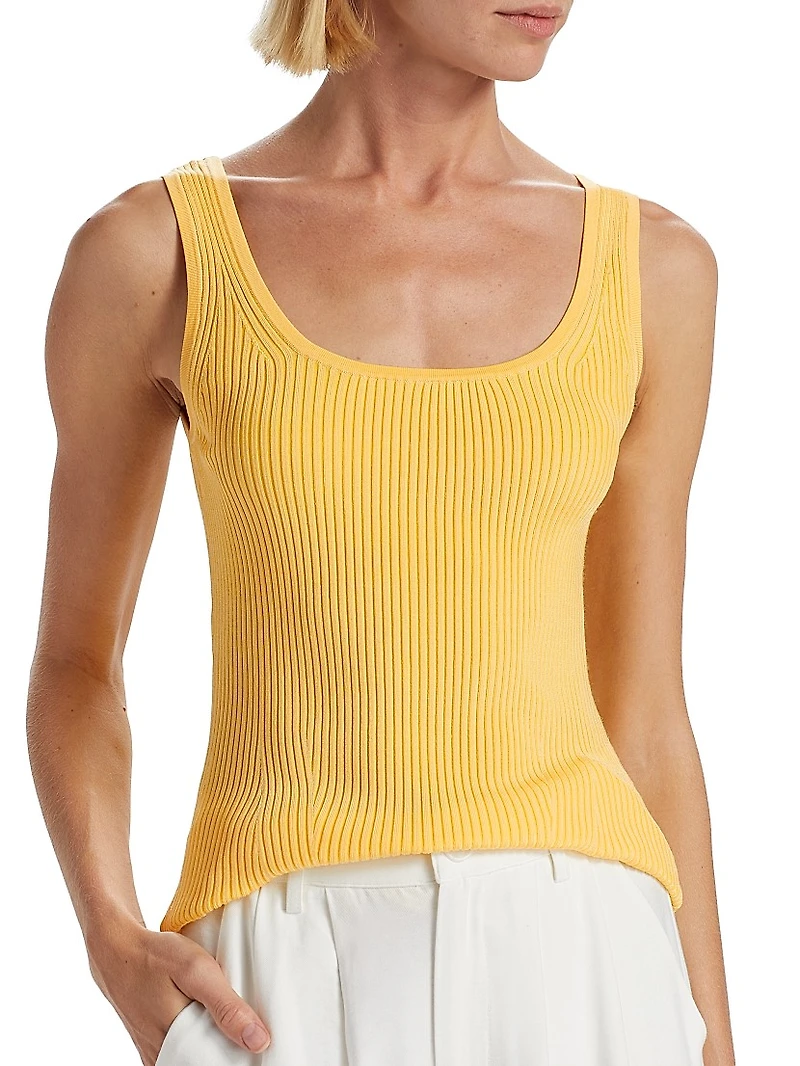 Scoopneck Rib-Knit Tank