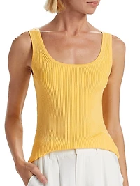 Scoopneck Rib-Knit Tank