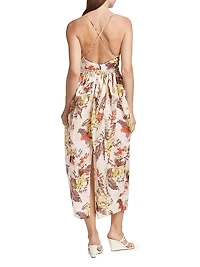 Matchmaker Tulip Linen-Silk Midi-Dress