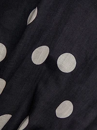 Polka-Dot Pintuck Crop Top