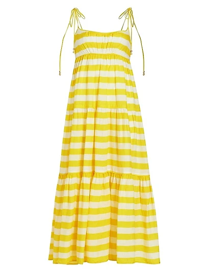 Alight Stripe Linen Maxi Dress