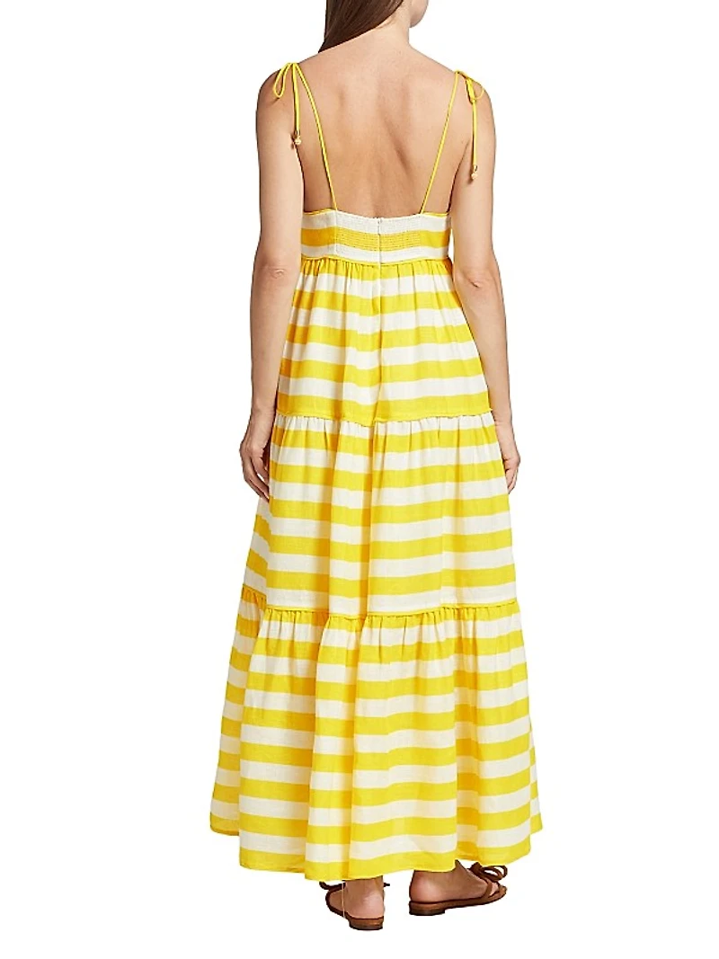 Alight Stripe Linen Maxi Dress
