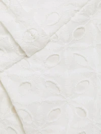 Matchmaker Wide-Leg Cotton Eyelet Pants