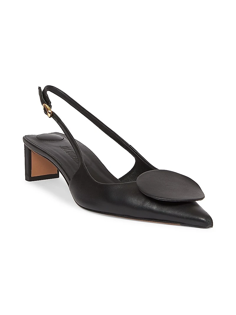 Regalo Leather Slingback Pumps