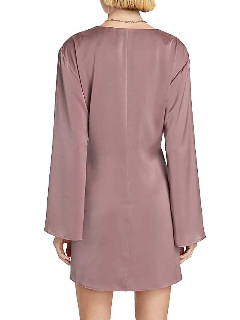 Sally Satin Wrap Dress