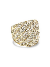 Sculpted Cable Ring In 18K Yellow Gold