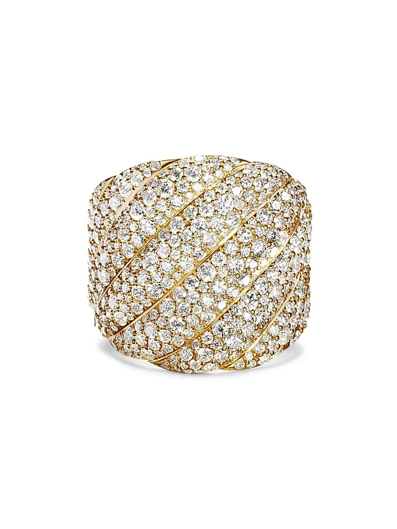 Sculpted Cable Ring In 18K Yellow Gold