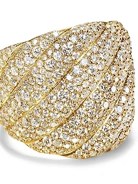 Sculpted Cable Ring In 18K Yellow Gold