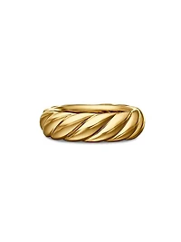 Sculpted Cable Band Ring In 18K Yellow Gold