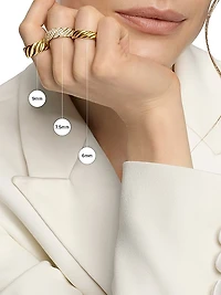 Sculpted Cable Band Ring In 18K Yellow Gold