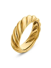 Sculpted Cable Band Ring In 18K Yellow Gold