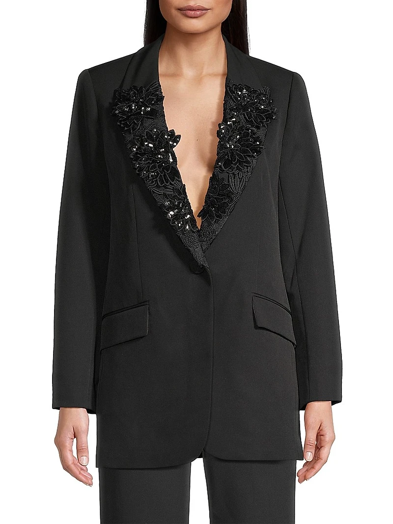 Cleo Floral Applique Jacket