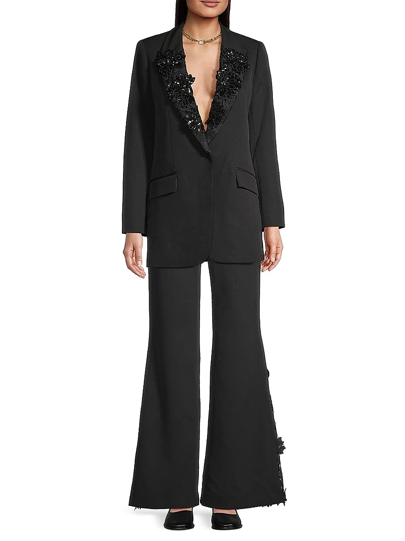 Cleo Floral Applique Jacket