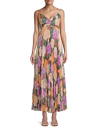 Hadley Pleated Floral Gown