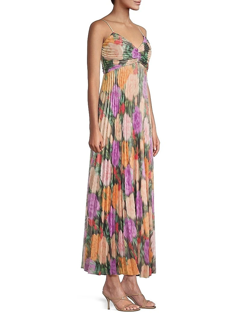 Hadley Pleated Floral Gown