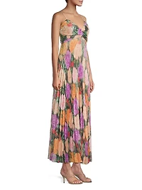 Hadley Pleated Floral Gown