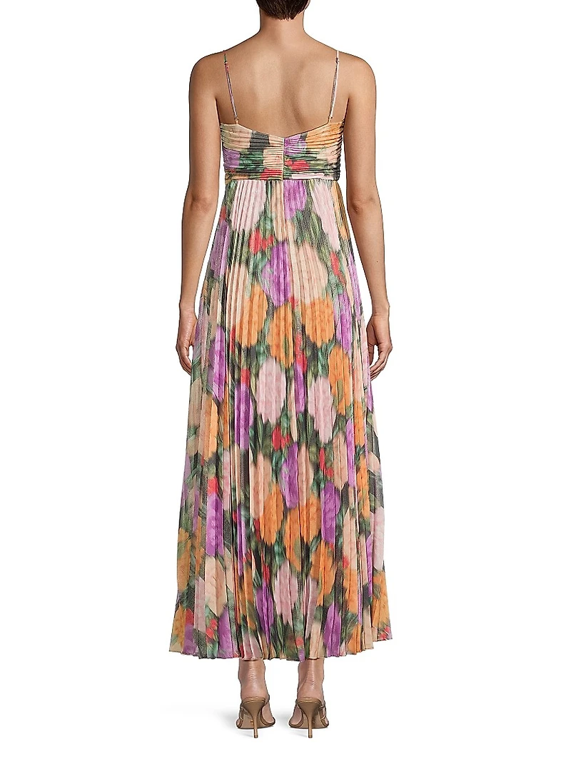 Hadley Pleated Floral Gown