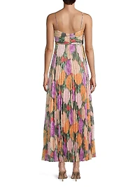 Hadley Pleated Floral Gown