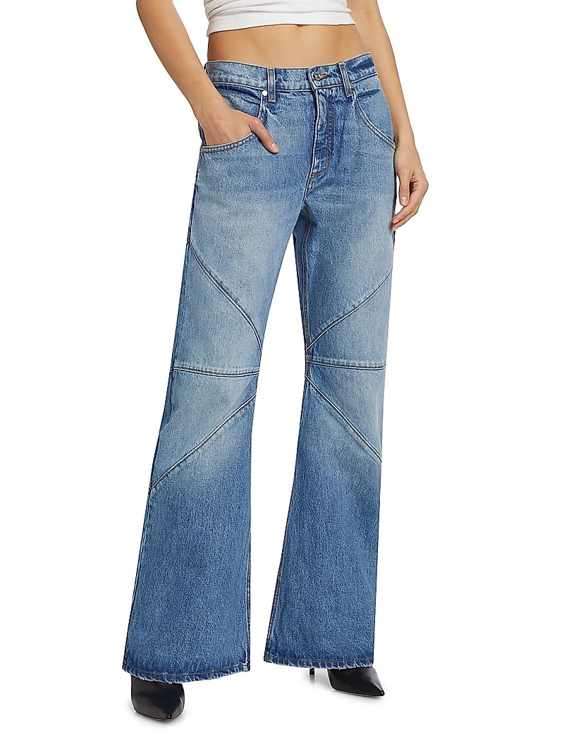 Bowie Seam Detail Low-Rise Jeans