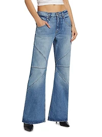 Bowie Seam Detail Low-Rise Jeans