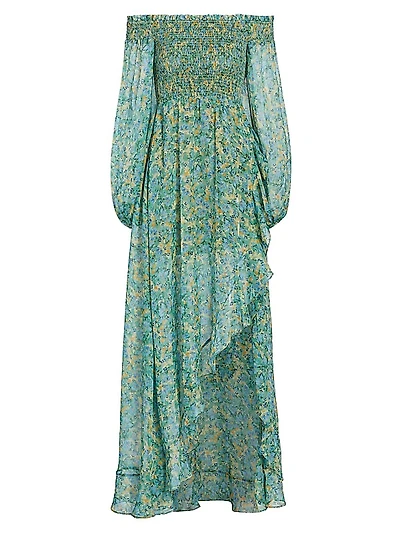 Katlynne Floral Off-The-Shoulder Maxi Dress