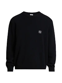 Logo Wool Crewneck Sweater