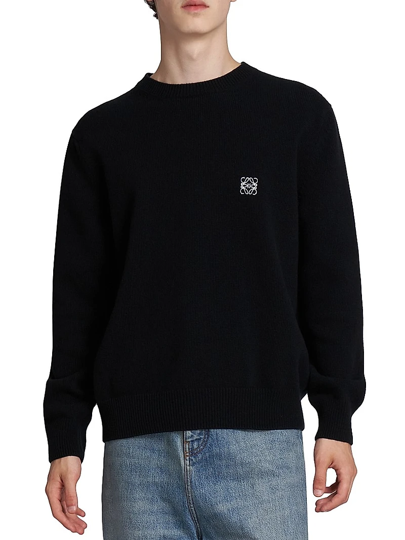 Logo Wool Crewneck Sweater