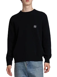 Logo Wool Crewneck Sweater