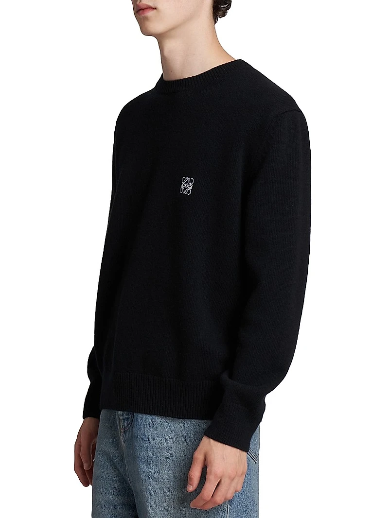 Logo Wool Crewneck Sweater