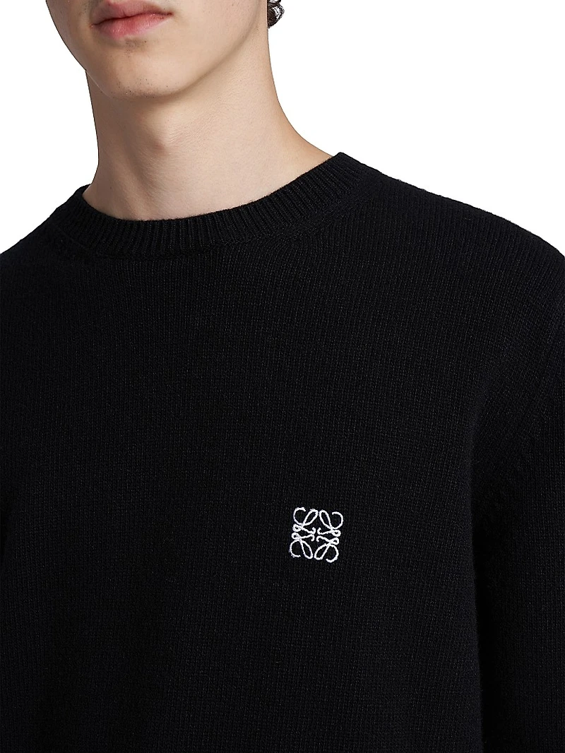 Logo Wool Crewneck Sweater