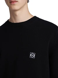 Logo Wool Crewneck Sweater