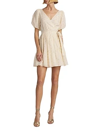 Ana Cotton Metallic Dot Minidress