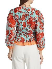 Elle Floral Peplum Blouse