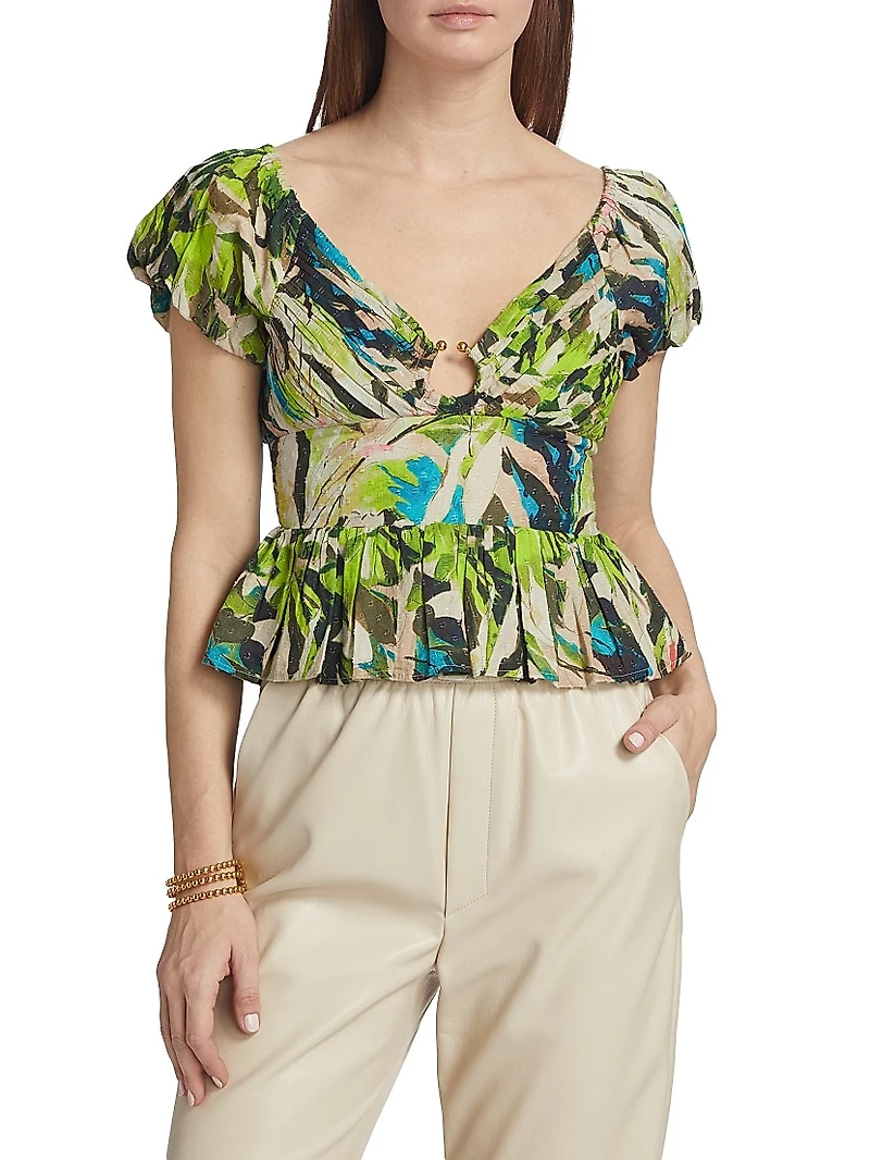 Jane Printed Cotton Top