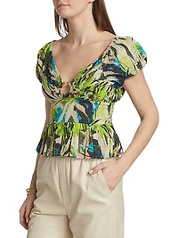 Jane Printed Cotton Top