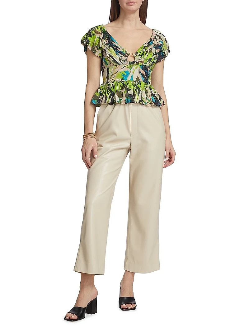 Jane Printed Cotton Top