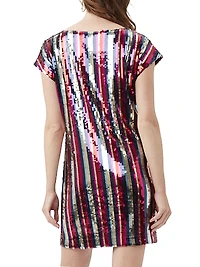 Breene Striped Sequined Minidress