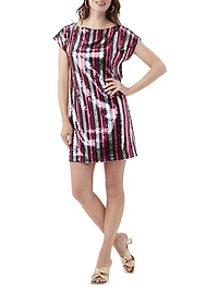 Breene Striped Sequined Minidress