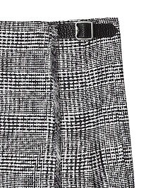 Glen Check Wrap Miniskirt