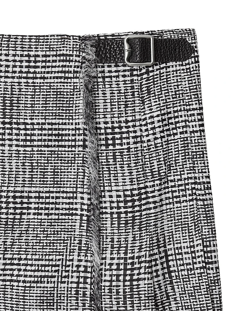 Glen Check Wrap Miniskirt