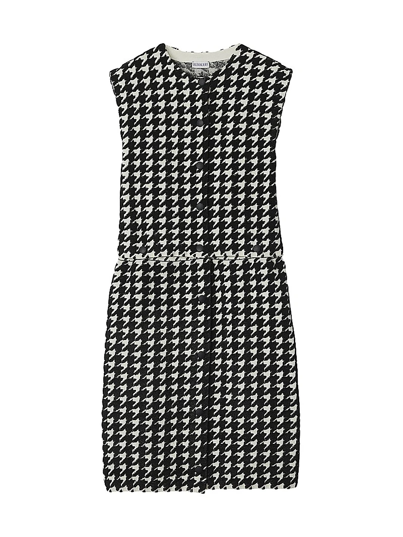 Houndstooth Sheath Minidress
