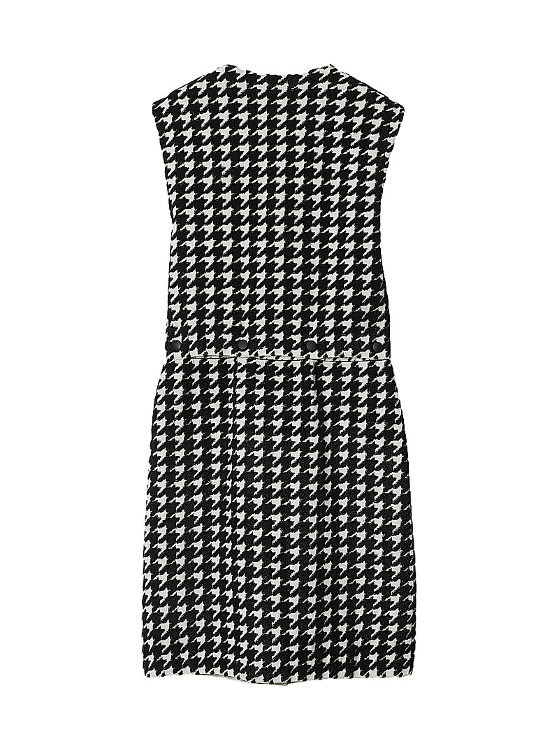 Houndstooth Sheath Minidress