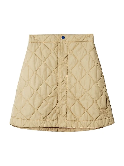 Quilted A-line Miniskirt