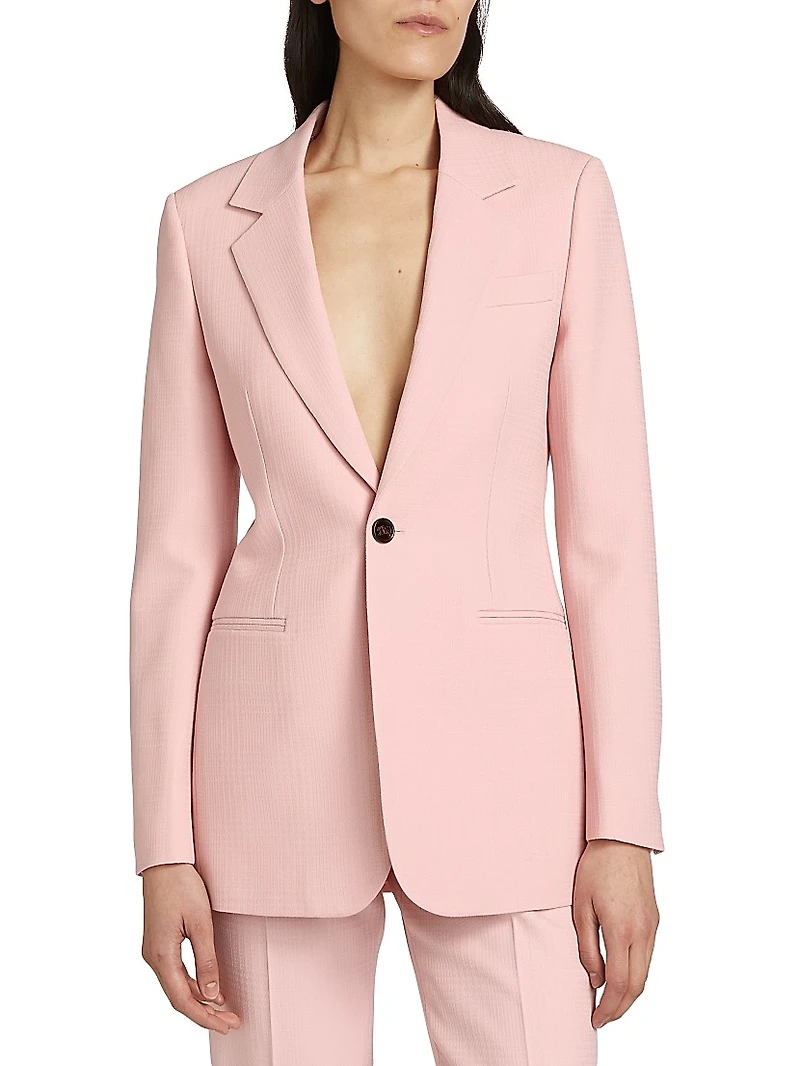 Wool Single-Breasted Blazer