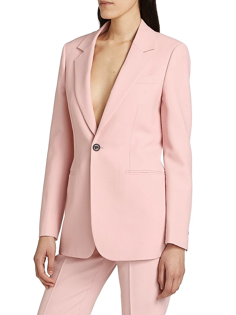 Wool Single-Breasted Blazer