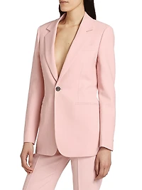 Wool Single-Breasted Blazer