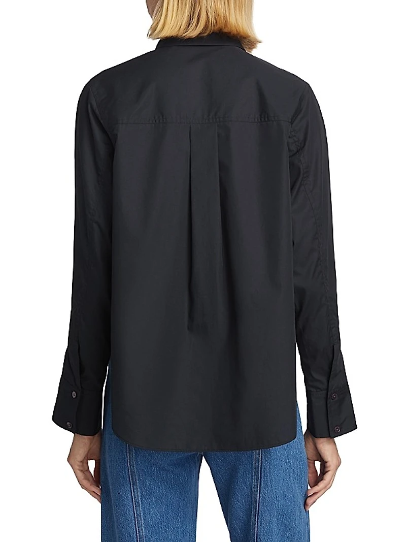 Boxy High-Low Cotton Shirt