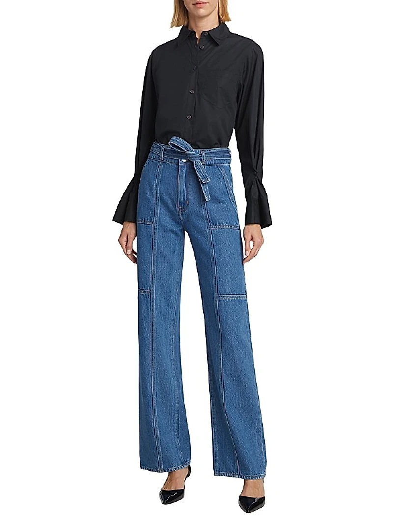 Boxy High-Low Cotton Shirt